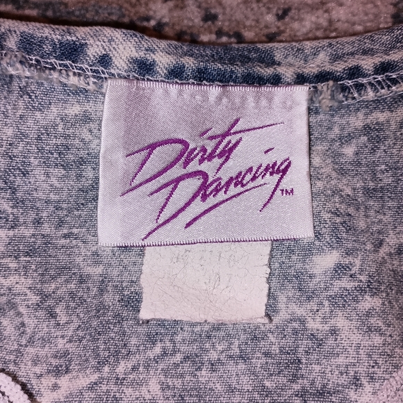 Vintage Dirty Dancing 1987 Acid washed Crop Sleeveless denim vest  small - Picture 7 of 15